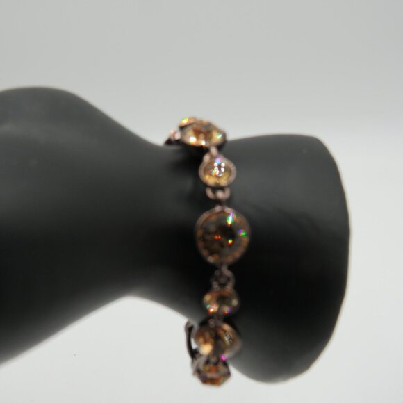 Givenchy Bracelet Womens‎ Crystal Rose Gold Tone Designer Signed Gift Jewelry - Picture 11 of 13